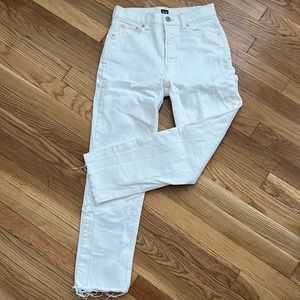 Gap Denim White Cheeky Straight Leg Jeans